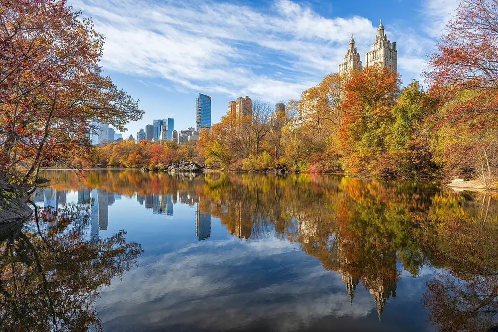 Central Park in autumn color