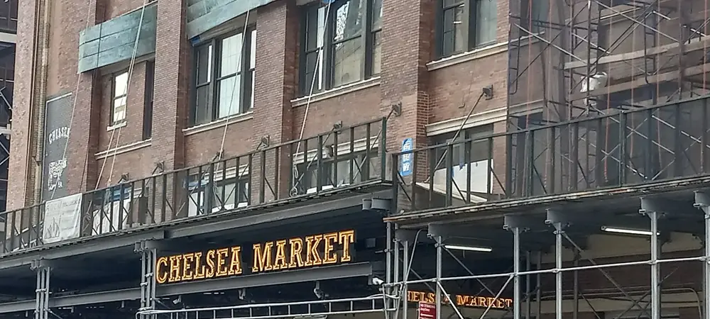 Outside Chelsea Market in Manhattan