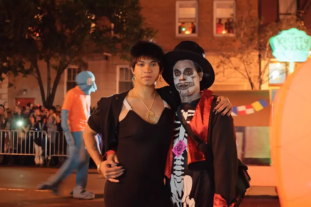 Costumed marchers at the Greenwich Village Halloween Parade