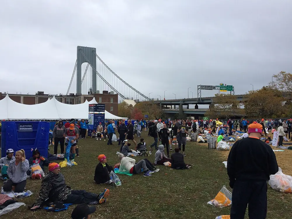 Runners gathered for the New York City Marathon